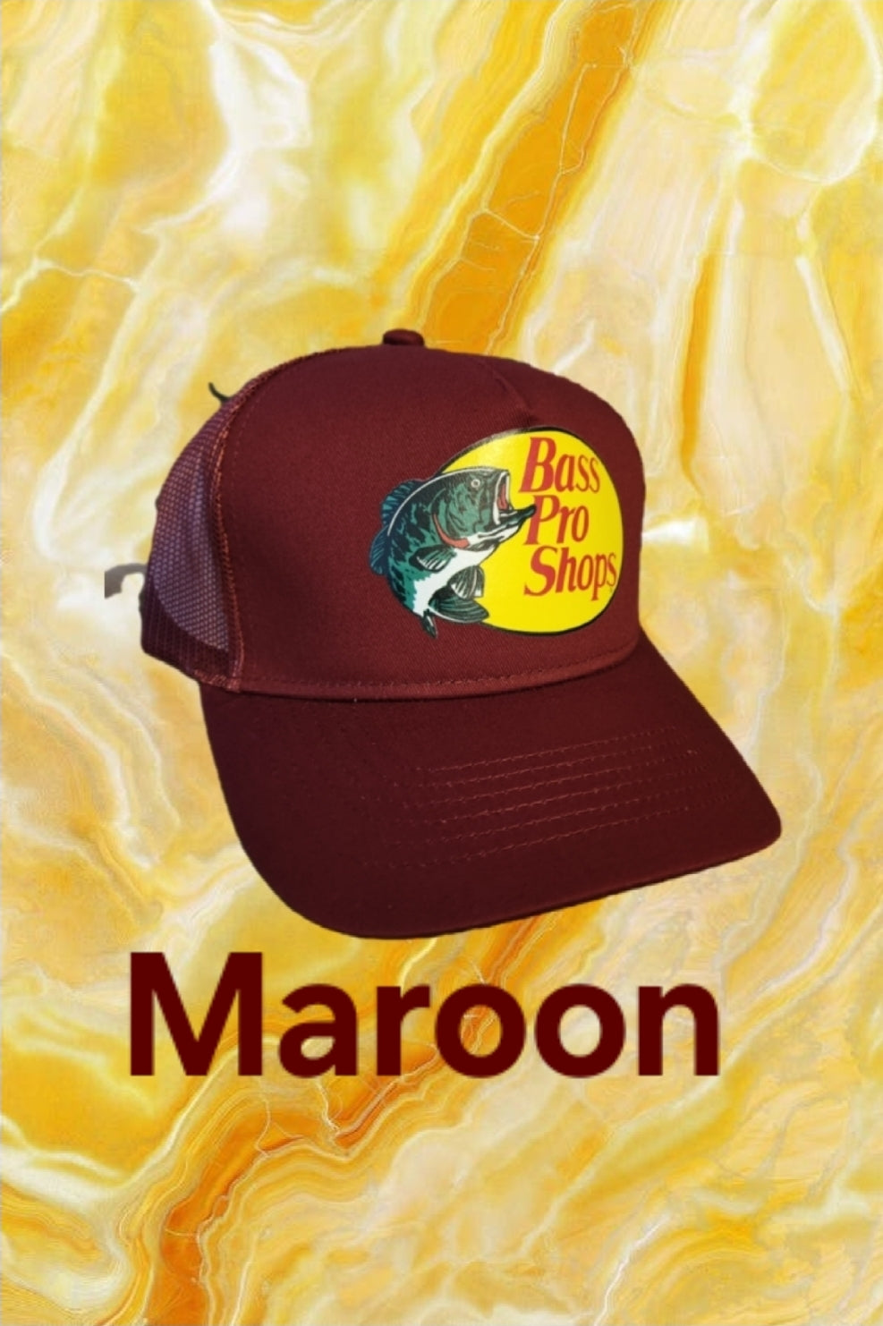 (Maroon) Bass Pro Shop Hat