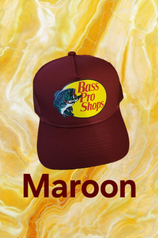 (Maroon) Bass Pro Shop Hat