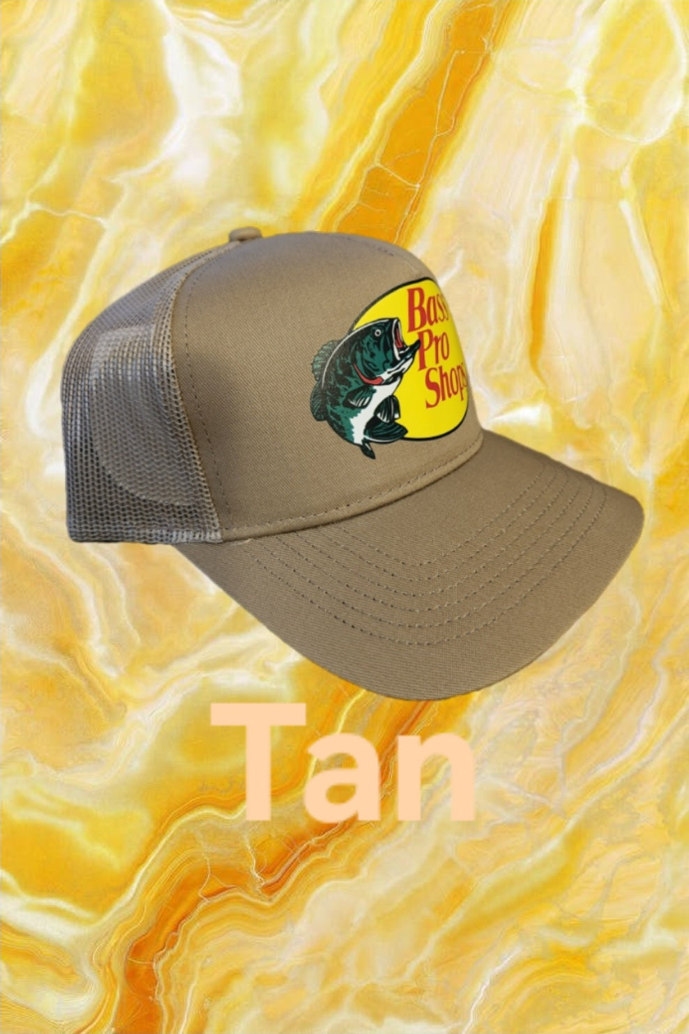 (Tan) Bass Pro Shop Hat